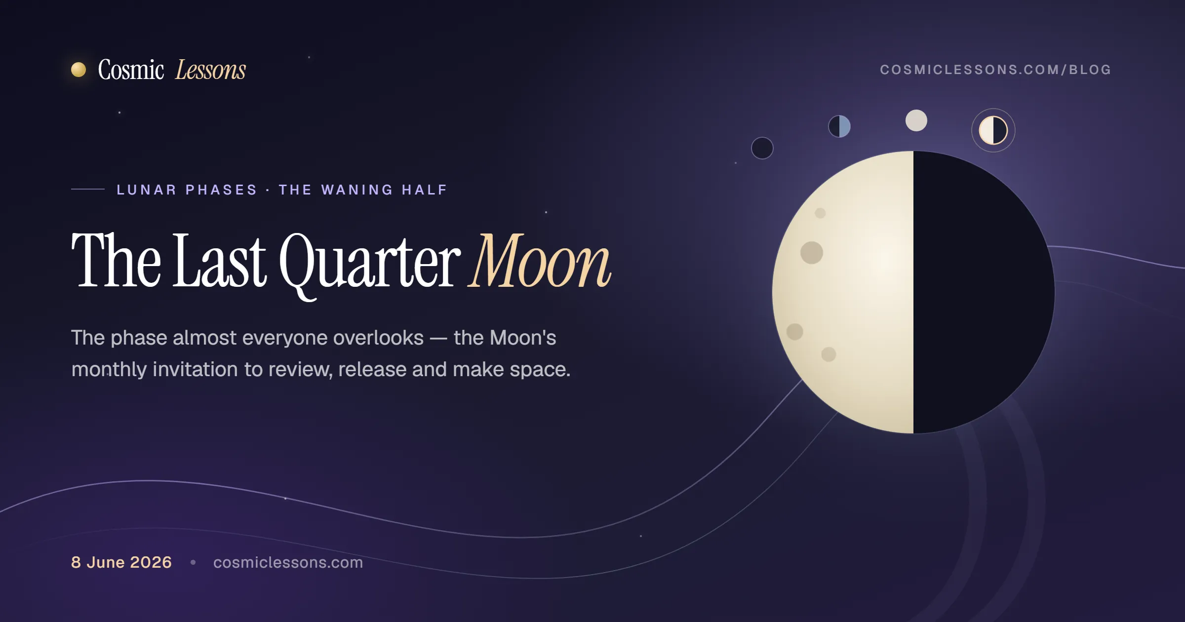 Last quarter moon meaning ~ the monthly release point in the lunar cycle